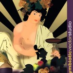 bacco caravaggio illustrazione