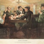 “A Draw - In The Bowery” - Watercolored lithography
© The American Lithograph Company, Broadway, N.Y. (NYC)